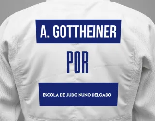 Judo GI with a backnumber showing the name Arthur Gottheiner from Escola De Judo Nuno Delgado