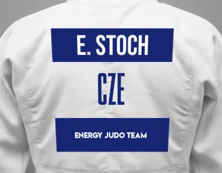 Judo GI with a backnumber showing the name Emma Stoch from ENERGY JUDO TEAM