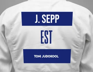 Judo GI with a backnumber showing the name Jan Kaspar Sepp from Toni Judokool