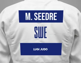 Judo GI with a backnumber showing the name Mati Seedre from Lugi Judo