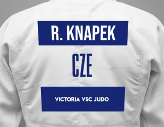 Judo GI with a backnumber showing the name Radim Knapek from Victoria VSC judo