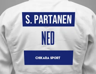 Judo GI with a backnumber showing the name Saana Partanen from Chikara Sport