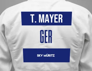 Judo GI with a backnumber showing the name Tilda Mayer from SKV Müritz