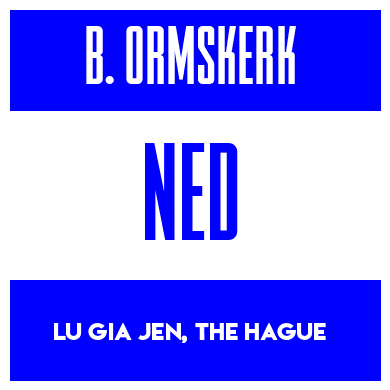 Rygnummer for Benjamin Ormskerk