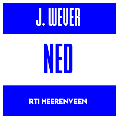 Rygnummer for Jesse Wever