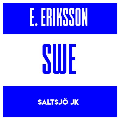 Rygnummer for Elliot Eriksson