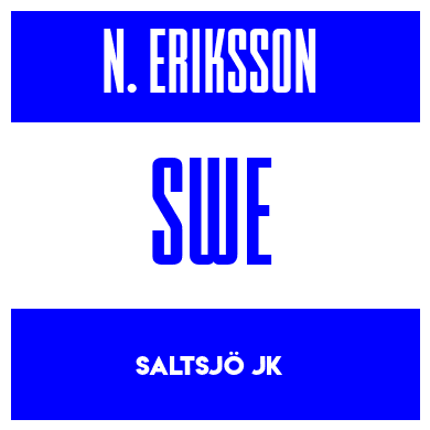 Rygnummer for Nilo Eriksson