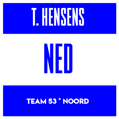 Rygnummer for Thijs Hensens