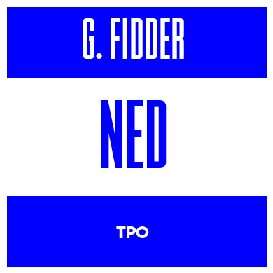 Rygnummer for Gijs Fidder