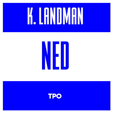 Rygnummer for Keano Landman