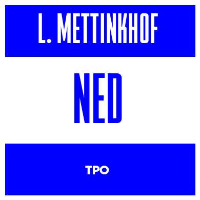 Rygnummer for Lotte Mettinkhof