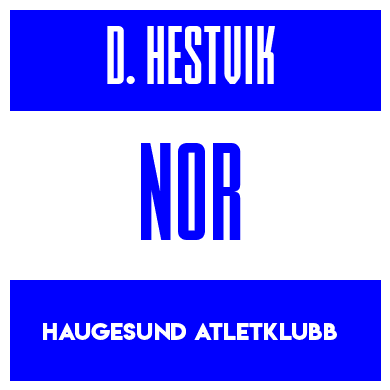 Rygnummer for Daniel Hestvik
