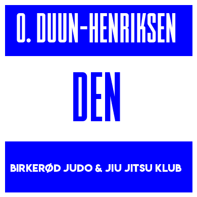 Rygnummer for Oskar Duun-henriksen