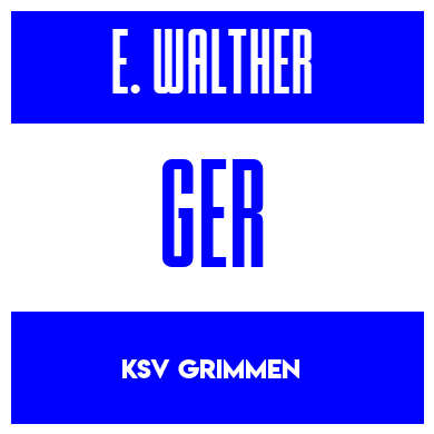 Rygnummer for Emma Walther