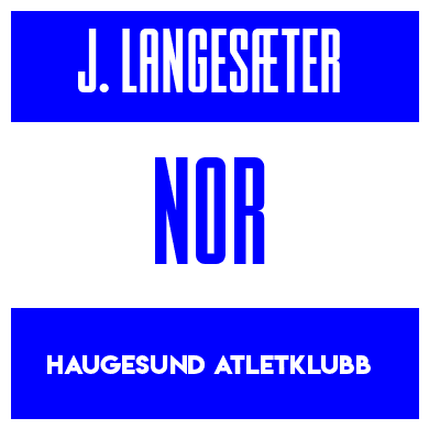 Rygnummer for Jonas Langesæter