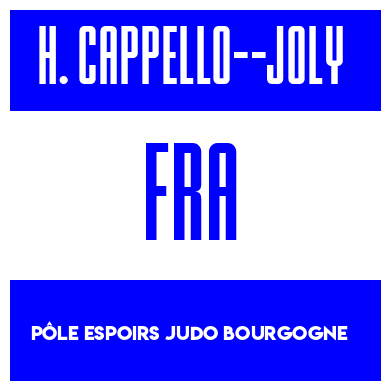 Rygnummer for Hanaé Cappello--Joly