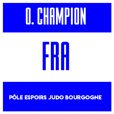 Rygnummer for Oriane Champion