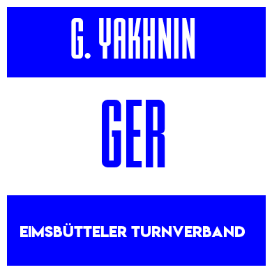 Rygnummer for Georgy Yakhnin