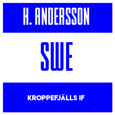 Rygnummer for Havanna Andersson