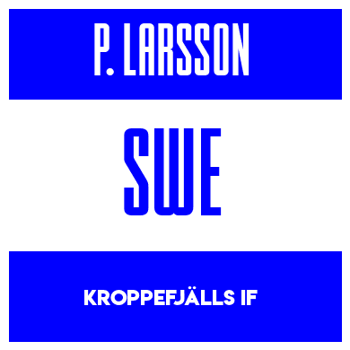 Rygnummer for Pelle Larsson