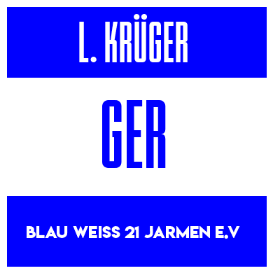 Rygnummer for Laney Krüger