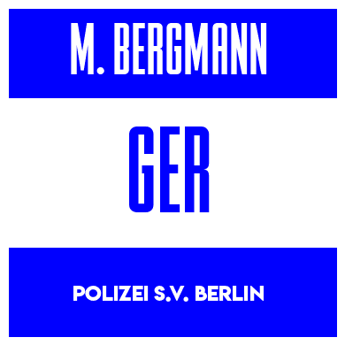 Rygnummer for Max Bergmann