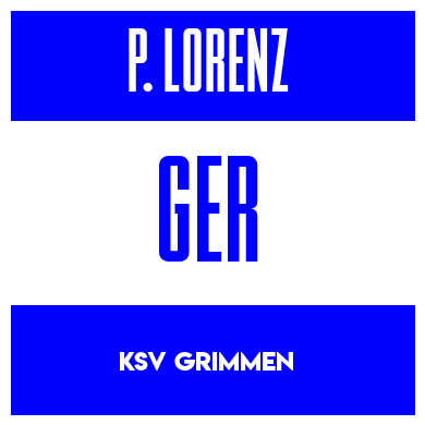 Rygnummer for Piet Lorenz