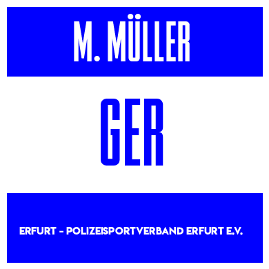 Rygnummer for Maximilian Müller