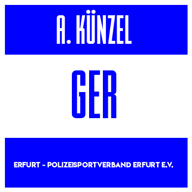 Rygnummer for August Künzel