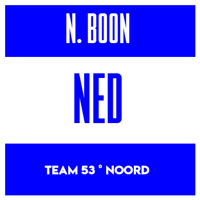 Rygnummer for Niels Boon