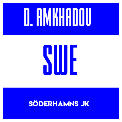 Rygnummer for Djam Amkhadov   