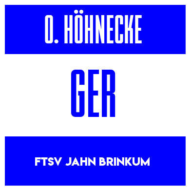Rygnummer for Ole Höhnecke