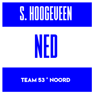 Rygnummer for Sander Hoogeveen