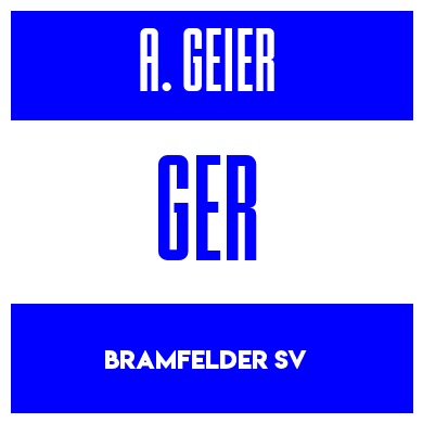 Rygnummer for Alexander Geier