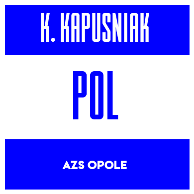Rygnummer for Kacper Kapusniak