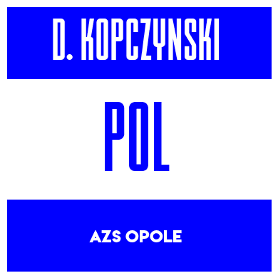 Rygnummer for Dawid Kopczynski