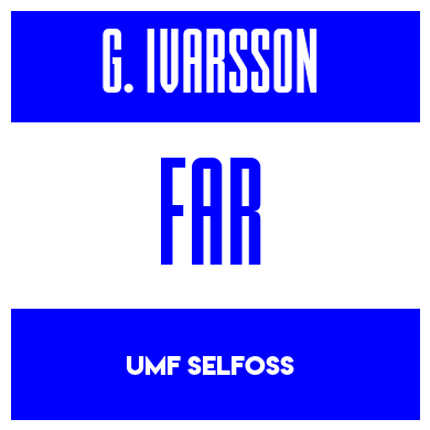 Rygnummer for Grimur Ivarsson