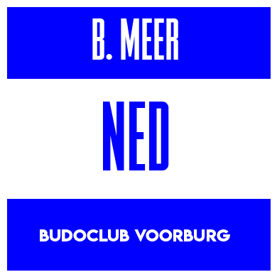 Rygnummer for Bas Van Der Meer