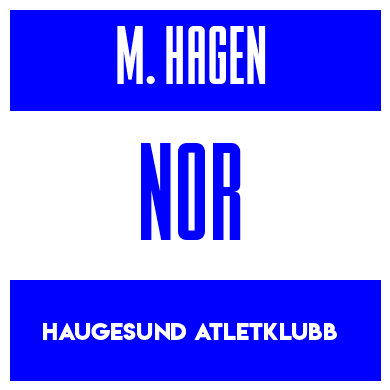 Rygnummer for Martin Hagen