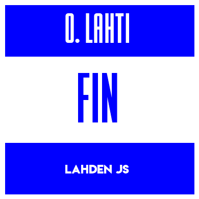 Rygnummer for Olli Lahti