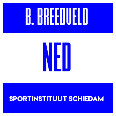 Rygnummer for Bart Breedveld