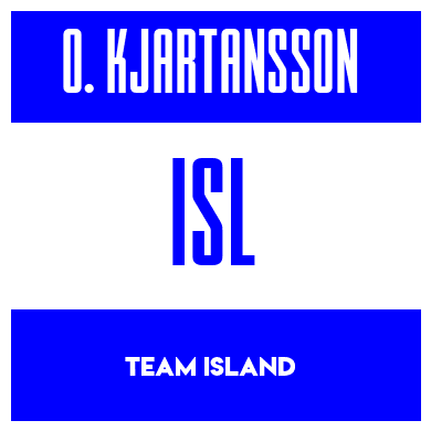 Rygnummer for Oddur Kjartansson