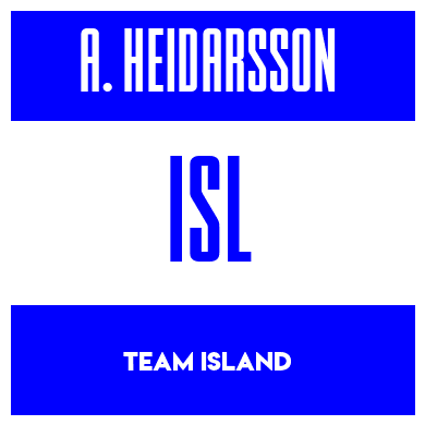 Rygnummer for Alexander Heidarsson