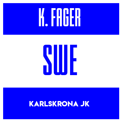 Rygnummer for Kasper Fager