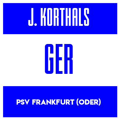 Rygnummer for Joel Korthals