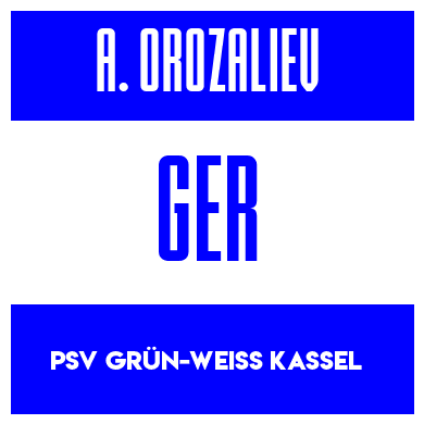 Rygnummer for Adil Orozaliev