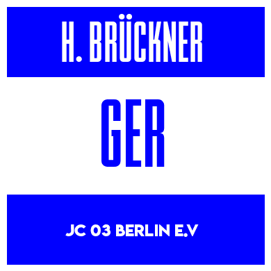 Rygnummer for Hannes Brückner