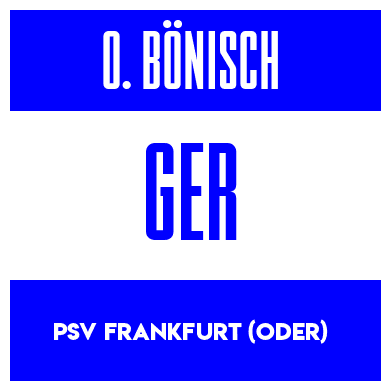 Rygnummer for Oliver Bönisch