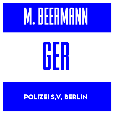 Rygnummer for Mia Beermann