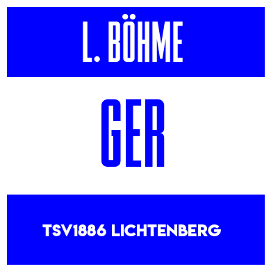 Rygnummer for Luisa Böhme